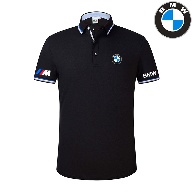 2022 Polo BMW Motorsport Homme Coton épissage Couleur Contraste Manche Courte